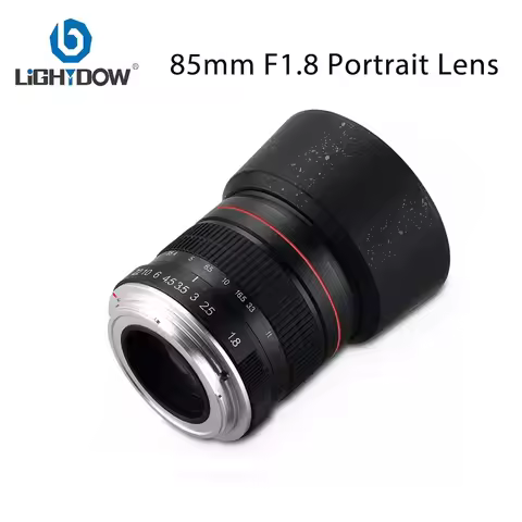 Lightdow Full Frame 85mm F1.8 Manual Focus Portrait Lens for Canon EOS 600D 550D 700D 1300D 6D 7D So