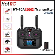 HOTRC HT-10A 10CH RC Transmitter 2.4G Mode1/Mode2/Mode3 Left/Right/Double Circuit Hand FHSS F-10A 10