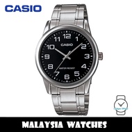 (100% Original) Casio Enticer MTP-V001D-1B Quartz Black Dial Stainless Steel Watch MTPV001D MTPV001D