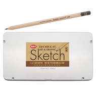 [White Shop] Liberty Drawing Pencil Log Sketch Expert Tin Box 4H-6B