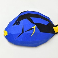 3D紙模型-做到好成品-海洋系列-藍魚-海洋生物 擺設 掛飾