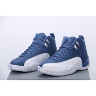 Jor-dan 12 retro a-j12 Basketball Shoes High White Blue 130690-404 Men 40-47.5 1ch0-&&-