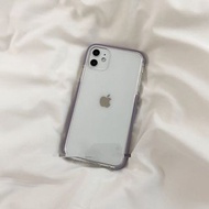 全新 iPhone XS 薰衣草紫色邊框透明殼