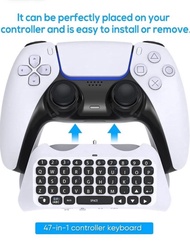 *New In Box* Wireless Keyboard for PS5 Controller Bluetooth 3.0 Mini Chat Pad Message Gaming Keyboar