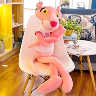 Annn Store Pink Panther Doll ตุ๊กตาสาวตุ๊กตาสีชมพู Naughty Leopard Throw Pillow Birthday Gift