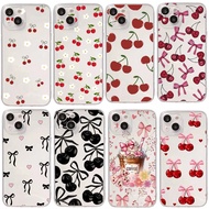 Fruits Cherry Bow Clear Casing For OPPO Realme 15 Pro C75 C65 C61 C63 C53 C51 Note 70 50 60 C71 C65 