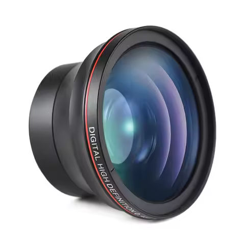 58mm Camera Lens Kit with 0.43X Wide Angle Lens + Macro Lens Aluminum Alloy DSLR Camera Lens Replace