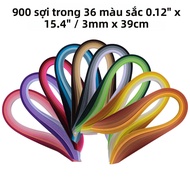 900 Dải Giấy Quilling Bộ 39Cm Màu Sắc Hỗn Hợp 3/5Mm Gradient Giấy Thủ Công Cho DIY Origami Quilling 