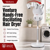 Venturo Hands-Free Hair Dryer Pengering Rambut Automatik 86° Swing 3 Speed 4 Temp For Pet Cat/Dog 吹风