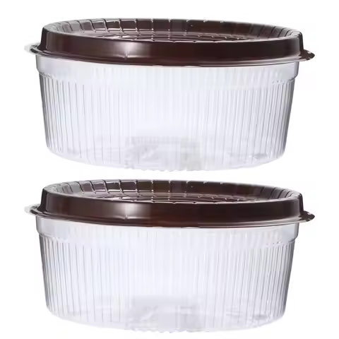 20pcs Cake Container Transparent Plastic Cake Pastries Box 10.5 Inch Muffin Holders Round Cup Cake B