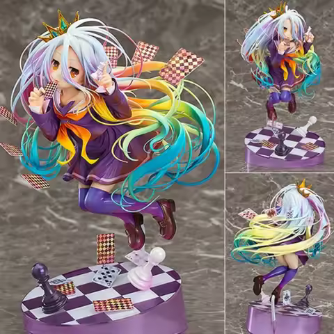 No Game No Life Figures Zero Shiro Stephanie Dola 22cm Anime Model Dolls Figurines Action Schwi Jibr