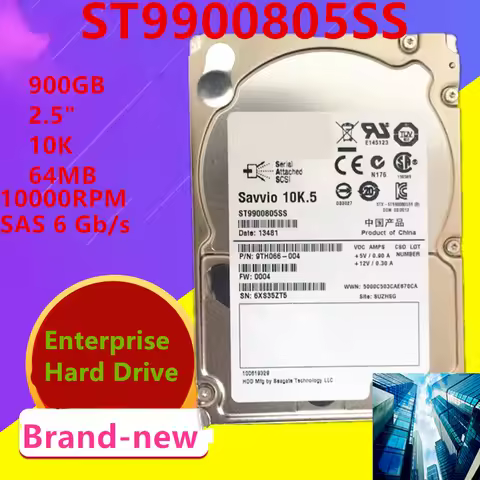 New Original HDD For Seagate 900GB SAS 2.5" 10K 64MB 10000RPM For Internal HDD For Enterprise Class 