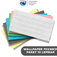 Harga Bersahabat.. Paus Biru - Paket 10 PCS Wallpaper Dingding 3D Foam