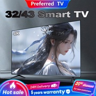 Android TV 32/43 Inch Smart TV Murah 4K UHD TV Television Built-In WiFi/YouTube/MYTV/Netflix/Hdmi