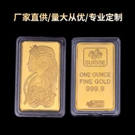 Swiss Bank Goddess Gold Bar Commemorative Coin 1 Ounce Alien Gold Coin Coin Foreign Currency Collect