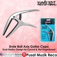 Ernie Ball P09601 Axis Dual Radius Capo Silver Satin Guitar Capo for Acoustic Electric Guitar 6 & 7 