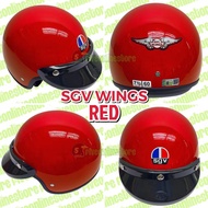New SGV Wing Helmet 3 Button Topi Keledar SGV Helmet Steng Separuh L 60CM Sirim Approved Half Helmet