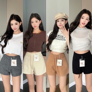 ARIT.1226 High-Waisted Shorts Soft Stretch Silk Fabric Comfortable To Wear Label Work Thick And Not 