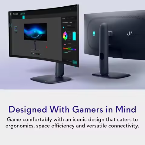 34.2 inch WQHD 3440x1440 240Hz Curved Gaming Monitor QD OLED 0.03ms FreeSync Premium Pro