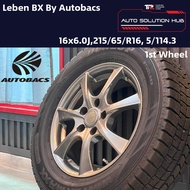 SportRim Wheels Japan Autobacs Leben BX 1 Set 215/65/R16, 16x6.0J, 5/114.3 , ET 40 , 1pc , Used