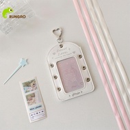 Rungao PU Ballet Themed Card Holder Silk ribbon KPOP Idol Photo Card Holder ID Card Protector Bag De