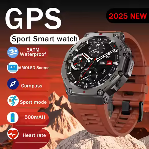 Original T-Rex 3 Military Smart Watch Bulit-in GPS Compass Altimeter Barometric 5ATM Waterproof AMOL
