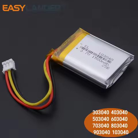 3.7V 1200mAh 103040 JST2.0 3P Rechargeable Lithium Li-ion Polymer Battery 303040 403040 503040 60304