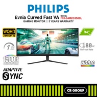 PHILIPS 34M2C3500L 34-inch WQHD 180Hz Evnia Curved Fast VA Gaming Monitor (3Yrs PHILIPS Warranty)