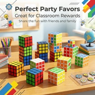 12pcs 5.3CM Rubix Cube 3x3x3 Magic Cube Puzzle Colorful Blocks SD