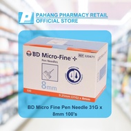 BD Micro Fine Pen Needle 31G x 8mm  100's