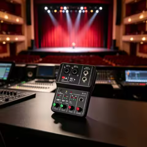 Desktop Audio Mixer USB Audio Mixer with Phantom Power External Sound Card Plug and Play Electronics