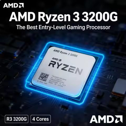 AMD Ryzen 3 3200G AM4 Office APU 4C4T Vega 8 Integrated Graphics Support A520 B350 Motherboards With