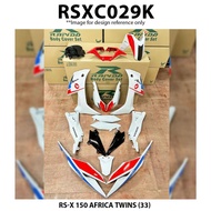 Cover Set Rapido RSX Honda 150 AFRICA TWINS (33) White RSX150 Accessories Motor RS-X RS-X150 Supra G