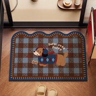 [in stock] Retro-style soft diatomite floor mat for bathroom, absorbent, quick-drying, non-slip, dir