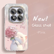 Redmi Note 14 Pro 5G Casing Redmi Note 14 Pro Plus Casing Full Lens Film Feather Yarn Shockproof Pro