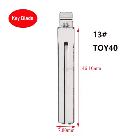10pcs 13# TOY40 TOY48 KD Key Blade Toy48FH Uncut Flip Metal Remotes Key Blank for Lexus,Toyota IX35 