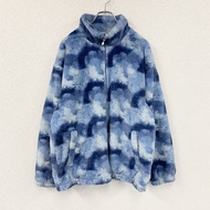 FILA 抓絨外套/羊毛外套，藍色，LL 碼，古著。