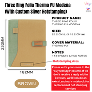 Premium A5 Year 2026 3O Ring Notebook Folio Business Gift Writing book Luxury PU Cover Journal 3 Pun