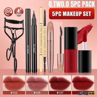 5pc Set O.two.o Mascara Waterproof And Long-lasting 36h Anti-smear Eyelash Curling Black Eye Makeup+