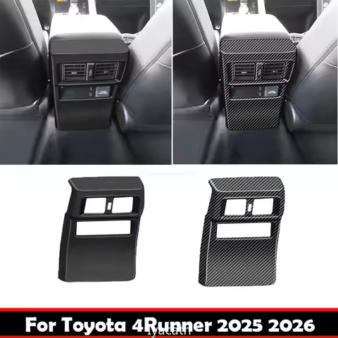 For TOYOTA 4Runner 4 Runner 2025 2026 ABS wood Central armrest anti-kick box Rear Air conditioner Ou