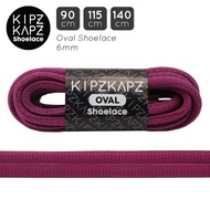 KIPZKAPZ OS6 Purple Eggplant 90cm 115cm 140cm - Oval Shoelaces Oval Shoelaces 6mm