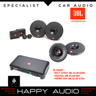 Paket Audio Mobil Full Set JBL CLUB Speaker Split+Coaxial+Power 4CH