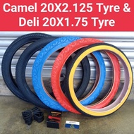 Camel Bicycle BMX MTB Colour Tyre Black Tyre 20X2.125 And Deli Yellow Wall 20X1.75 Tyre