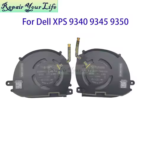 CPU GPU Cooler Fan For Dell XPS 13 9340 9343 9345 9350 01R0HN 0CJF8H Laptop Processor Cooling Radiat
