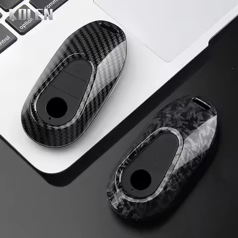 ABS Carbon Fiber Style Car Key Case Cover For Mercedes Benz C E S Class W206 W223 W214 GLA GLB GLC C