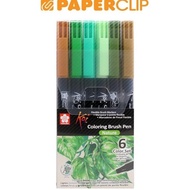 COLORING PEN BRUSH SAKURA KOI NATURE SET XBR-6D