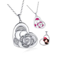 心肝寶貝 鑽石白鋼 相片項鍊 【客製化禮物】