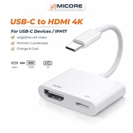 USB-C to HDMI 4k Adapter, Suitable for IPh Mobile Phone Images and Video Transmission to TV, Project