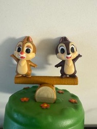Chip and Dale 奇奇蒂蒂 鋼牙大鼻 木製公仔 擺設