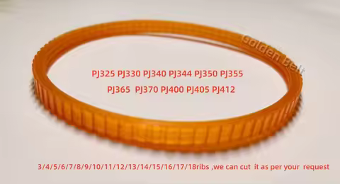 High Quality 1pcs PJ300/325/330/340/344/350/355/365/370/400/405/412mm Multi V-ribbed belt PU Belt